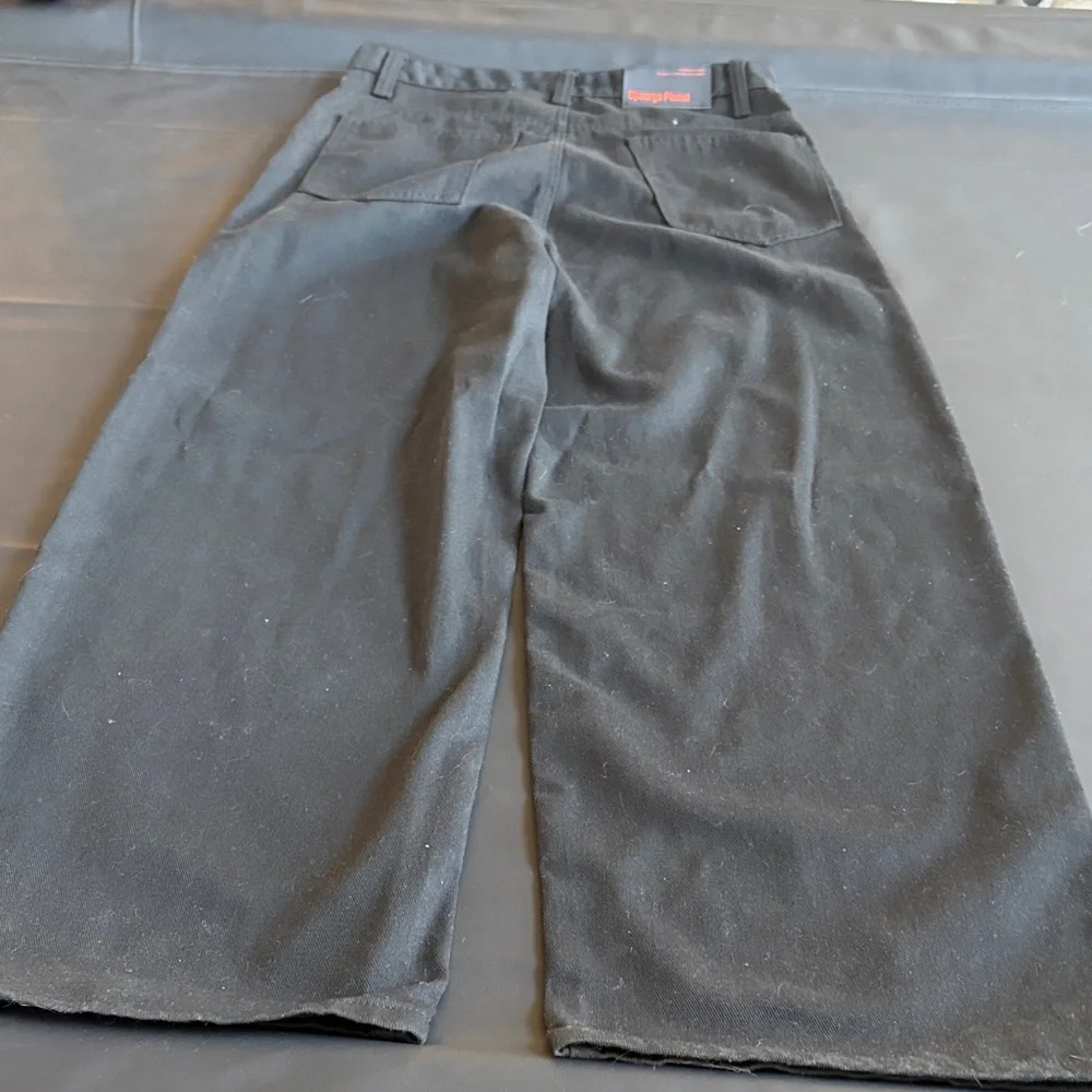Upsurge Planet Dragon Graphic Wide Leg Track Pants Black